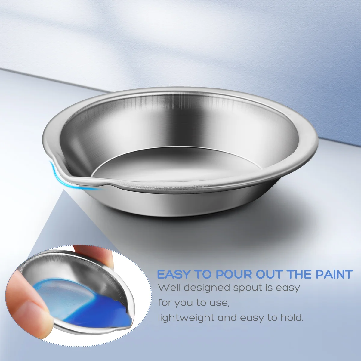 Stainless Steel Painting Color Bowls Oil Paint Trays Paint Color Mixing Cups Color Mixer Children DIY Painting Tools