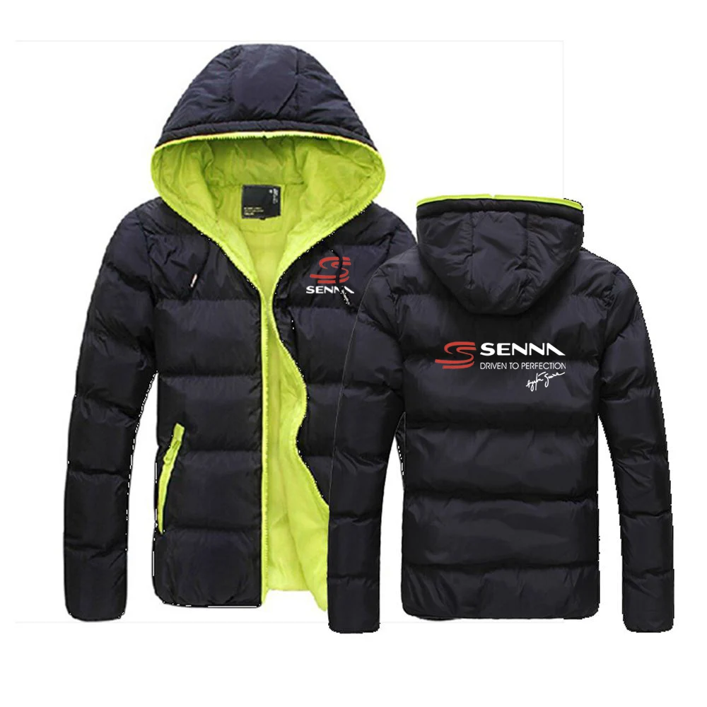 2025秋冬-アイルトン・セナ-ロゴプリント-高品質-メンズ-ダウンコットンジャケット-2025新作-ファッションデザイン-暖かい-トレンドブランドコート