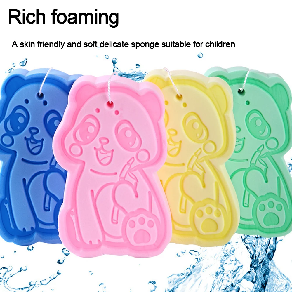 

Gentle Panda Baby Child Bath Sponge Soft Removable Magic Sponge for Children Kids and Adult Natural Exfoliating Bath Sponge