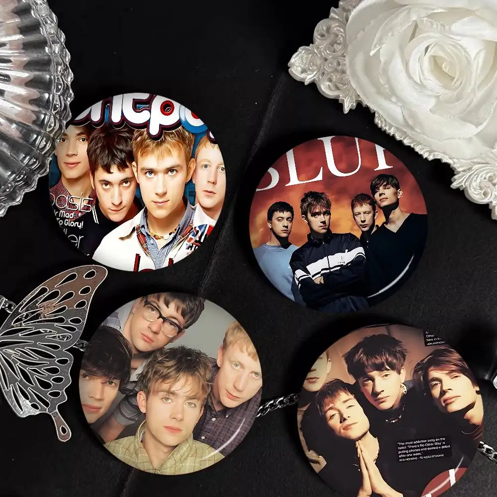 Band Musik Rapper Blur Soft Button Pin Round Metal Badge Lapel Pin Parts Gift Friends Kid Jewelry