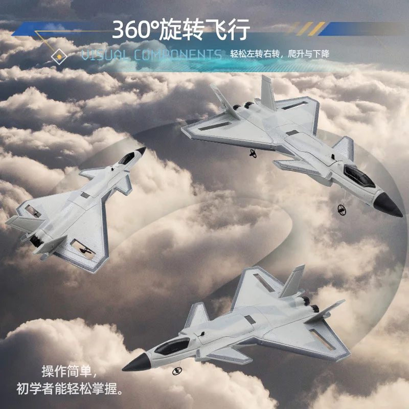2CH RC Fighter FX630 Aereo telecomandato J20 EPP Schiuma Aliante con giroscopio Modello di aereo Giocattoli per bambini Ragazzi Regalo