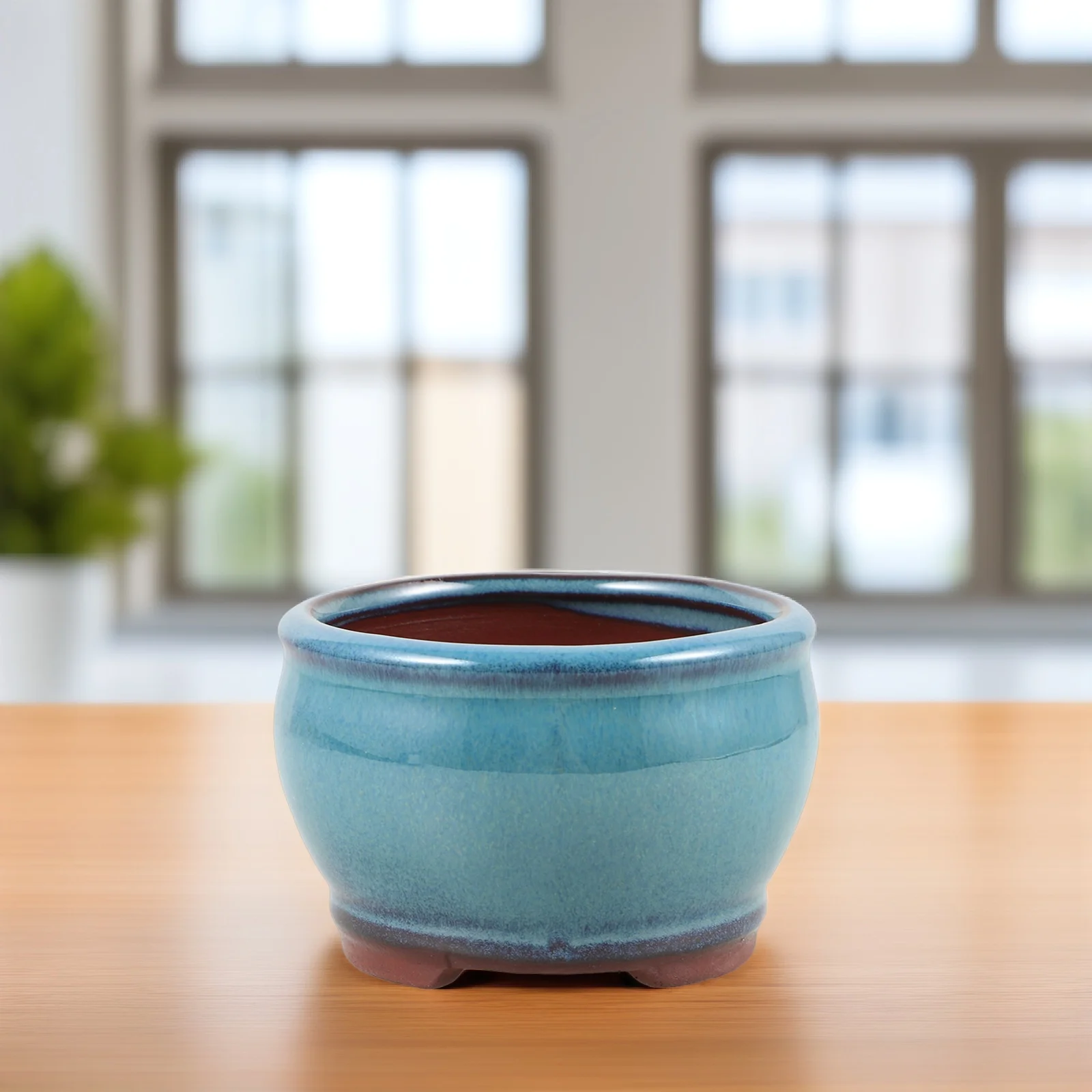 

Succulent Pot Ceramic Craft Flowerpot Stylish Desktop Decorative Planter for Home Office Indoor Plants Mini Bonsai Plant