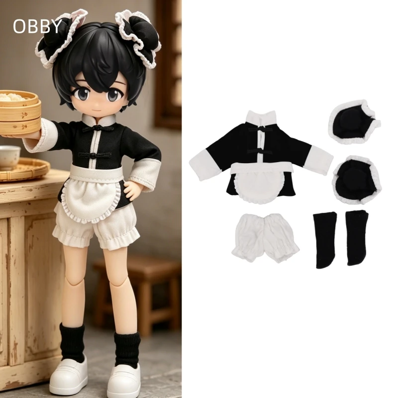 

Комплект одежды в китайском стиле для кукол Obitsu 11, OB11, GSC 1/12, BJD, Molly Body, Asi 2.0, NAGI.