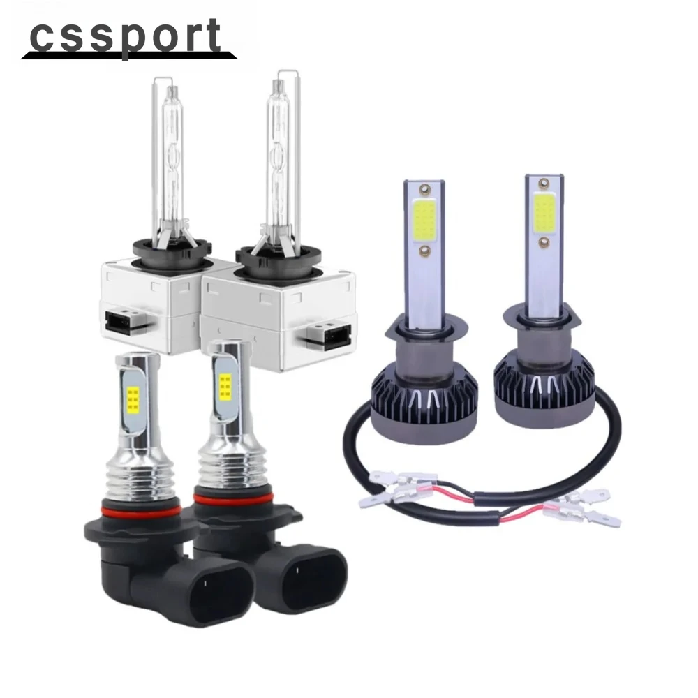 

9005 9006 9145 9140 H10 6000K LED Headlight High-Low Beam Fog Light Bulbs For 2007-2014 Cadillac Escalade Sliver