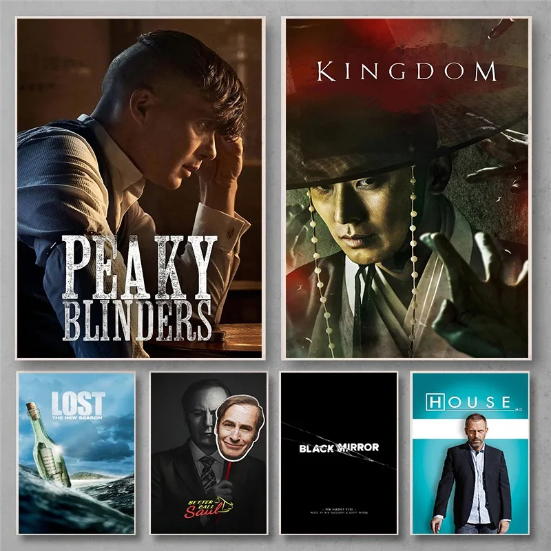 Póster de Lona de la Serie de TV House/Kingdom/Lost/Breaking Bad, Póster de Película Clásico Moderno, Decoración de Pared Vintage