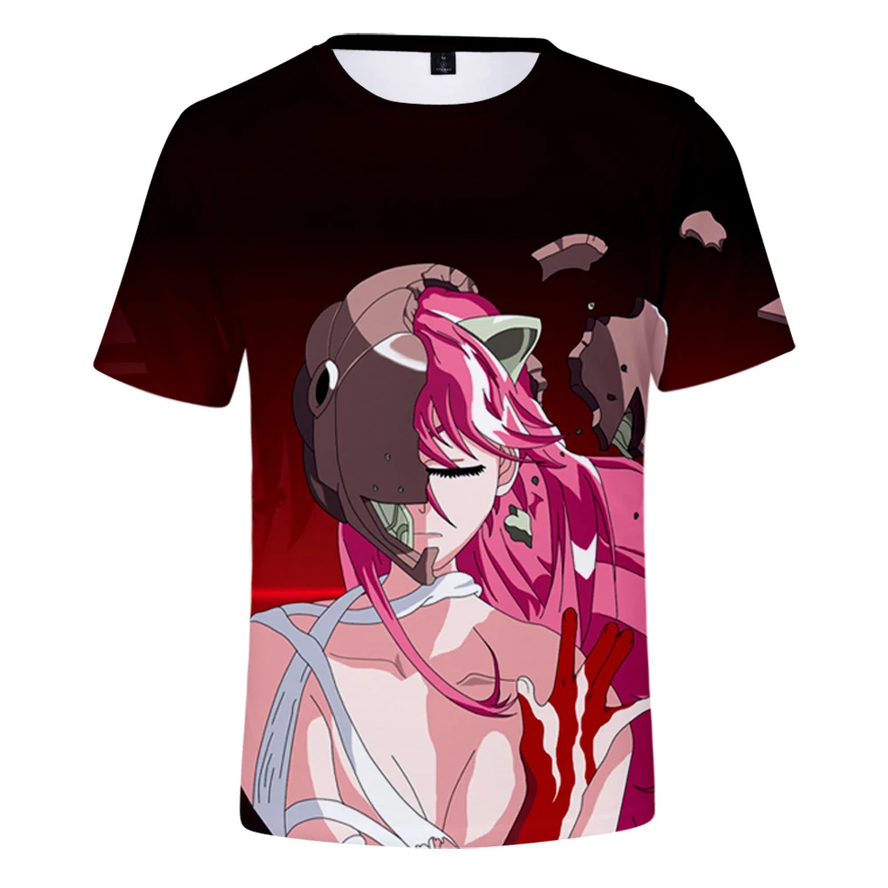 Harajuku style Elfen Lied 3D Harajuku Womens summer Tshirt 3D Short Sleeve Tops T-Shirt