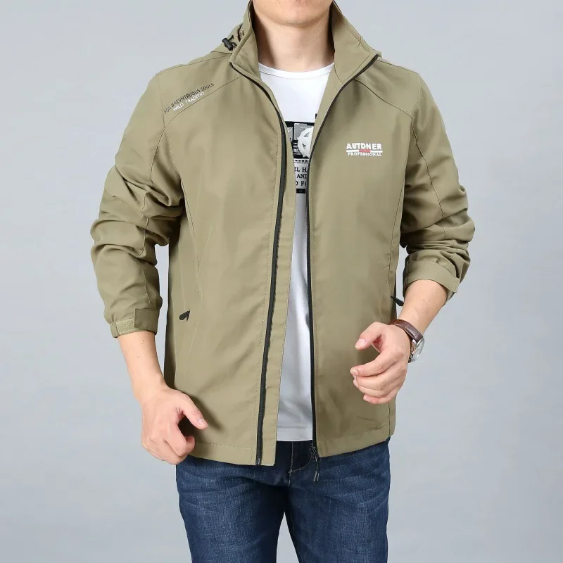 

2024 Men's Jacket Spring and Autumn Outdoor Hunting Waterproof mountain Thin Coat Casual Fashion Cycling Sports windbreaker