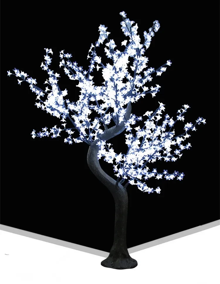 Natural Tree Trunk Led Artificial Cherry Blossom Tree Light Christmas Light 1.8m~2.5m Height 110/220v Rainproof Outdoor Use