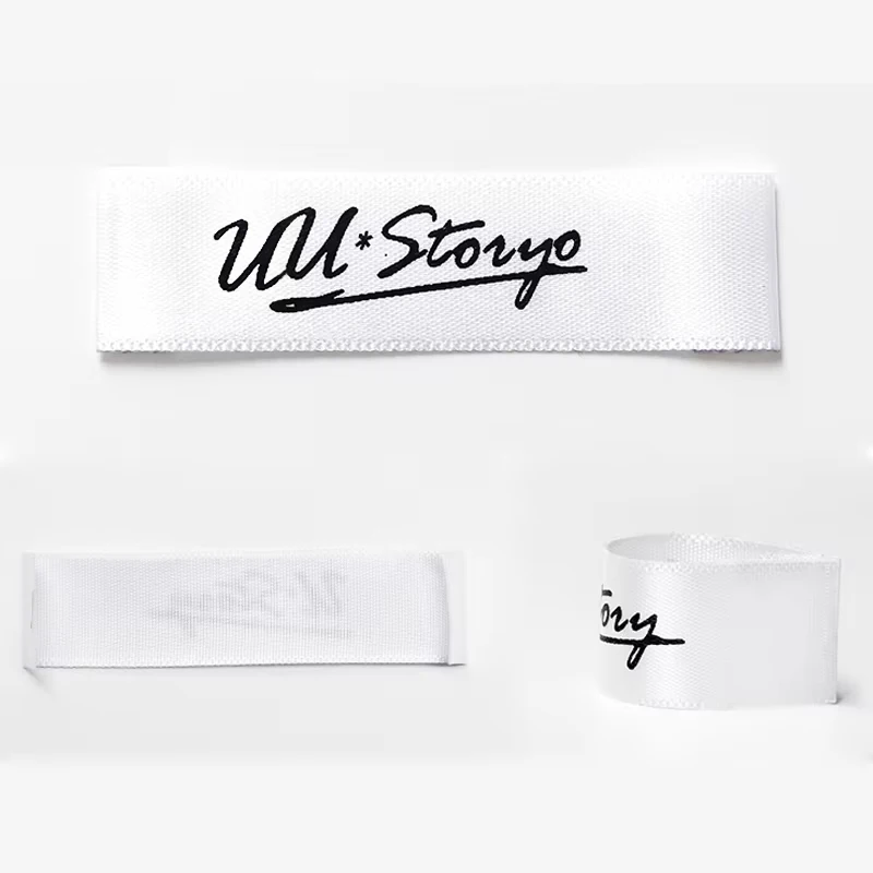 Selvedge Ribbon Customized Silk Care Label Cut Separately/Washing Tag Colorful Printing/Clothing  Accessories Washable Labels