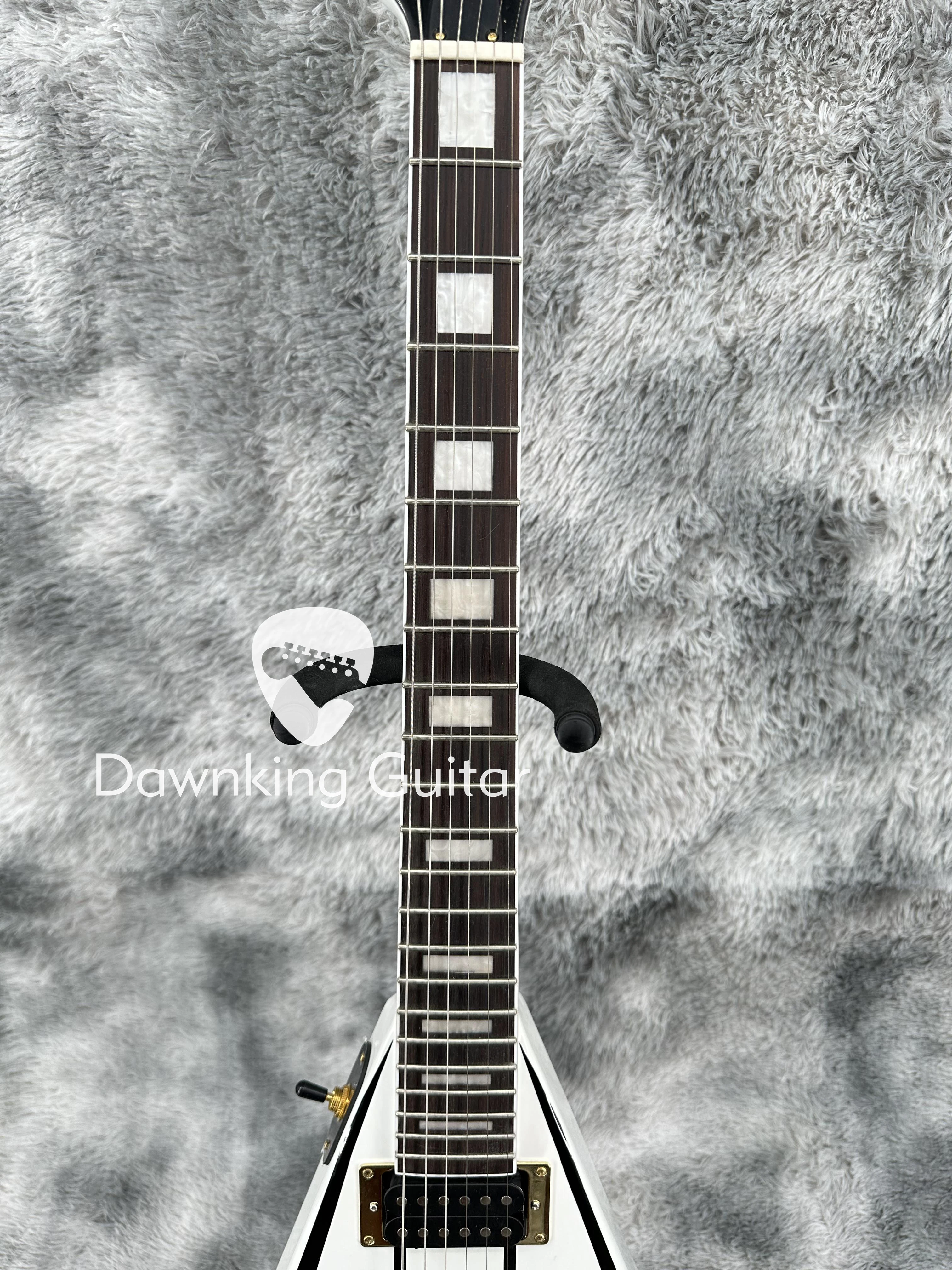 New factory customized electric guitar, Randy Rhoads V Flying White spot free shipping