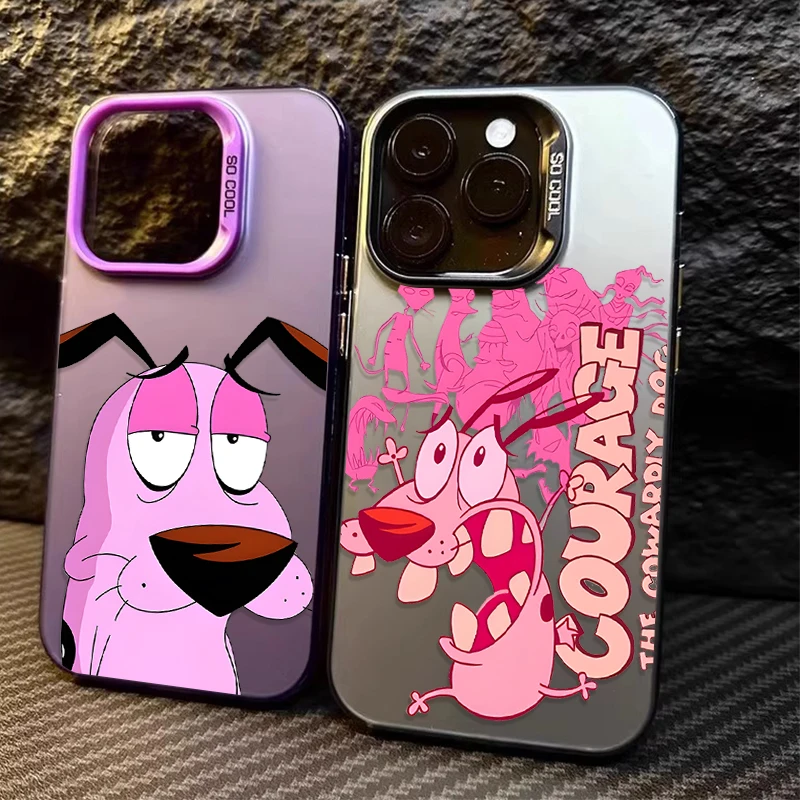 Cute Courages Cowardly Dog Matte Case for Samsung Galaxy A55 A35 A25 A15 A05 A05S 5G A13 A23 A12 A22 A32 A52 A52S A72 A51 A71 4G