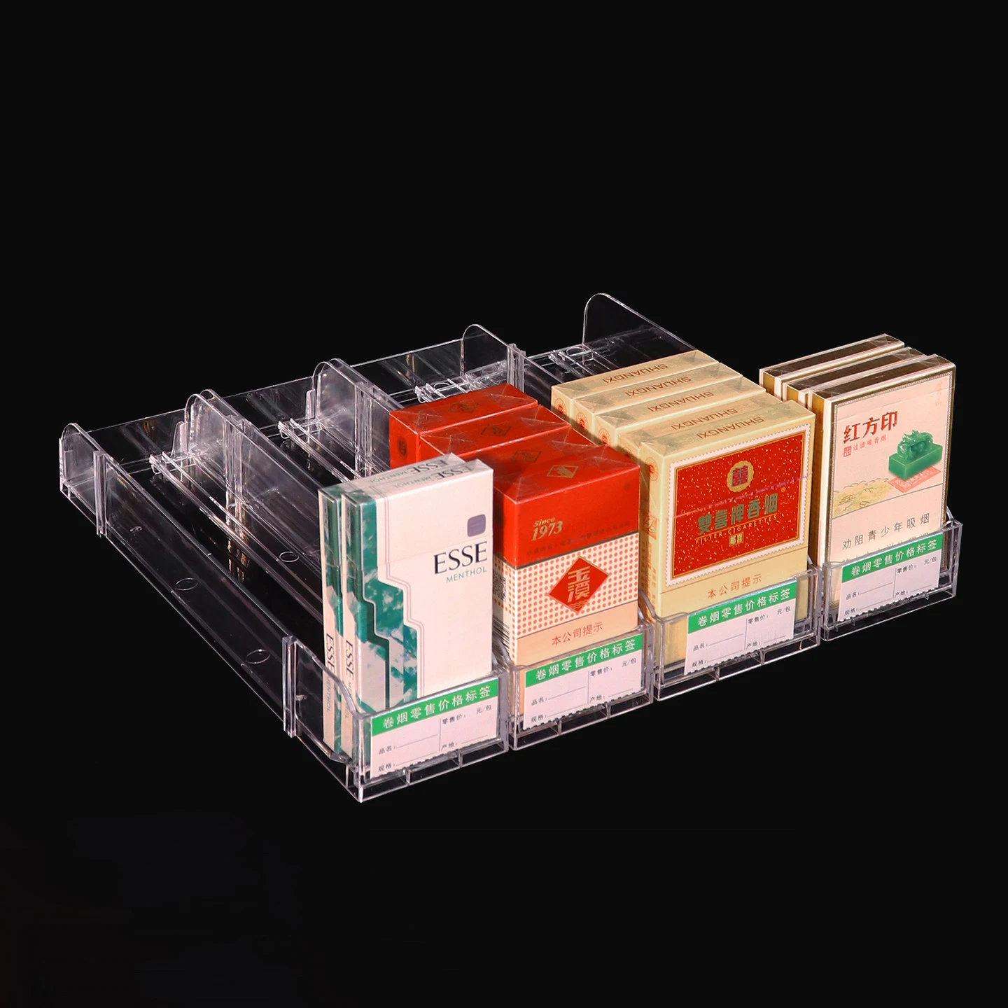 5pcs Automatic Cigarette Pusher Display Rack Adjustable Cigarette Holder Tobacco Pusher for Supermarket Store Shelf Display