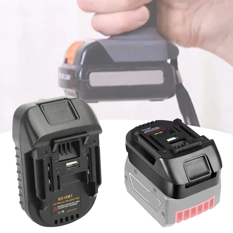 BS18MT Nowy konwerter akumulatorów Bosch 18V BAT619G/620 do akumulatorów Makita 18V BL 1860 Lithium Battery