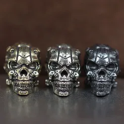 Mechanical Skull Head Brass Knife Beads EDC DIY Paracord Woven Bracelet Lanyard Pendant Accessories Outdoor Tool Hangings Charms