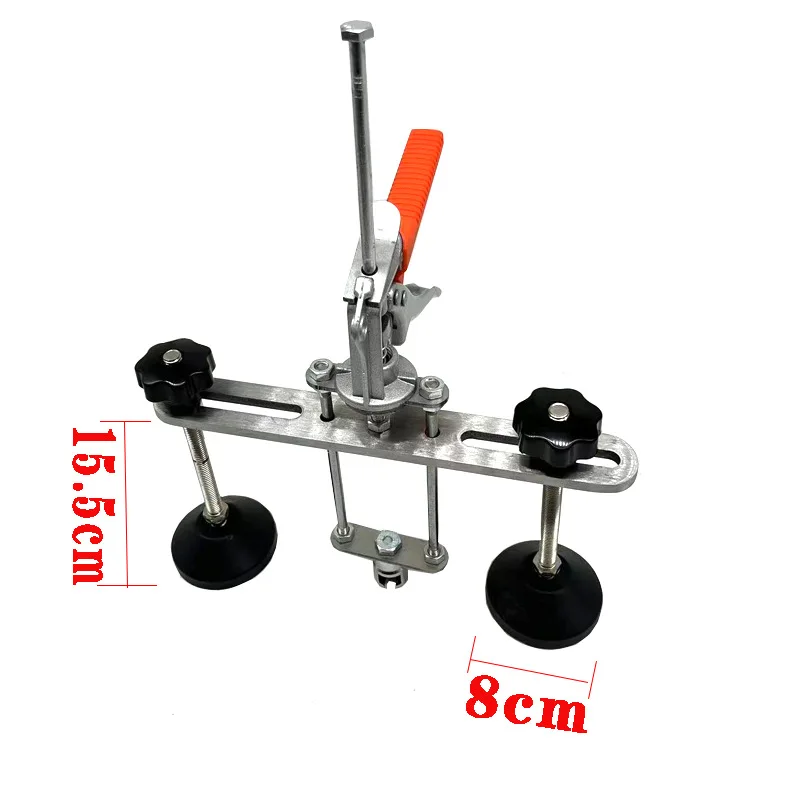 Car dent repair tool: widened and weighted pressure clamp puller
