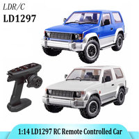 LDRC 1/14 LD1297 RC Remote Controlled Car With Lighting Variable Speed Car Four Wheel Drive Drift Racing Model Toy Boy Gift