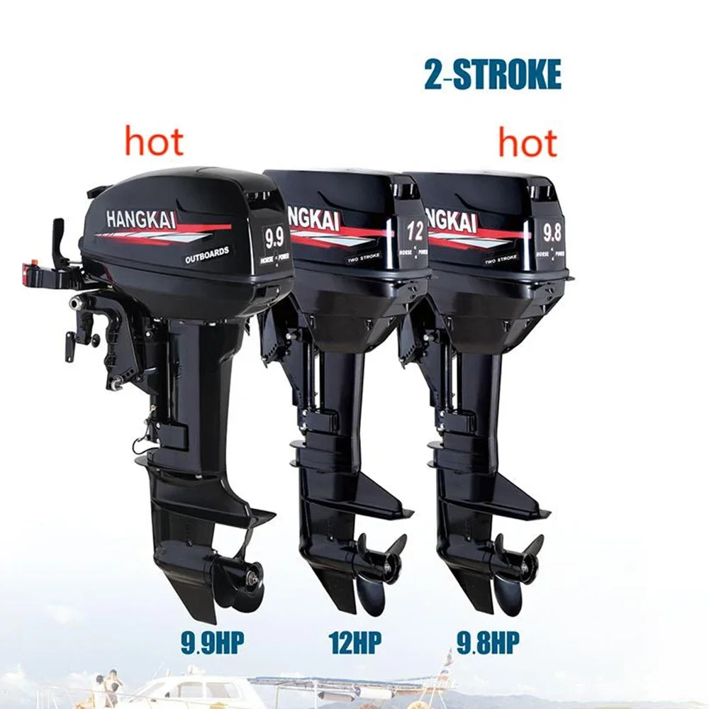 Sample Ok Outboard Motor 2 Stroke 9.8hp HANGKAI Motor Boat 2 Cylinders Petrol Outboard Motor Boat Engines for Fishing