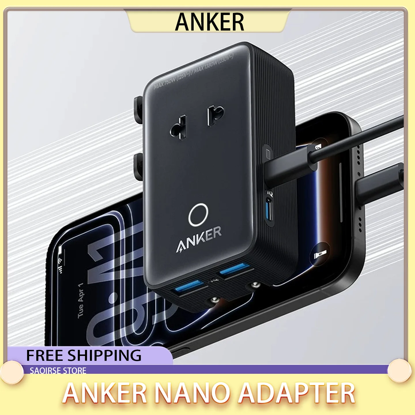 PIN DỰ PHÒNG ANKER ZOLO 165W SẠC NHANH BA CỔNG USB C