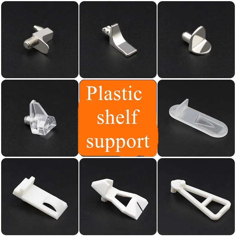 30pcs Plastic shelf support Studs Pegs pin Partition plate Fixed Clips for Cupboard Cabinet Seperator Furniture Bracket Holder