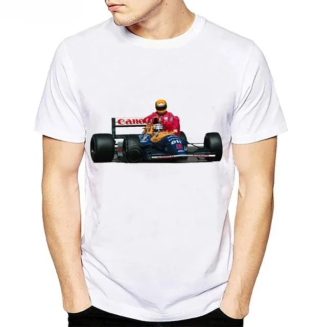 2024 All Ayrton Senna Sennacars Men T Shirt Fans Male Cool T-shirt Slim Fit White Fitness Casual Tops Tee Shirt Homme Camisa