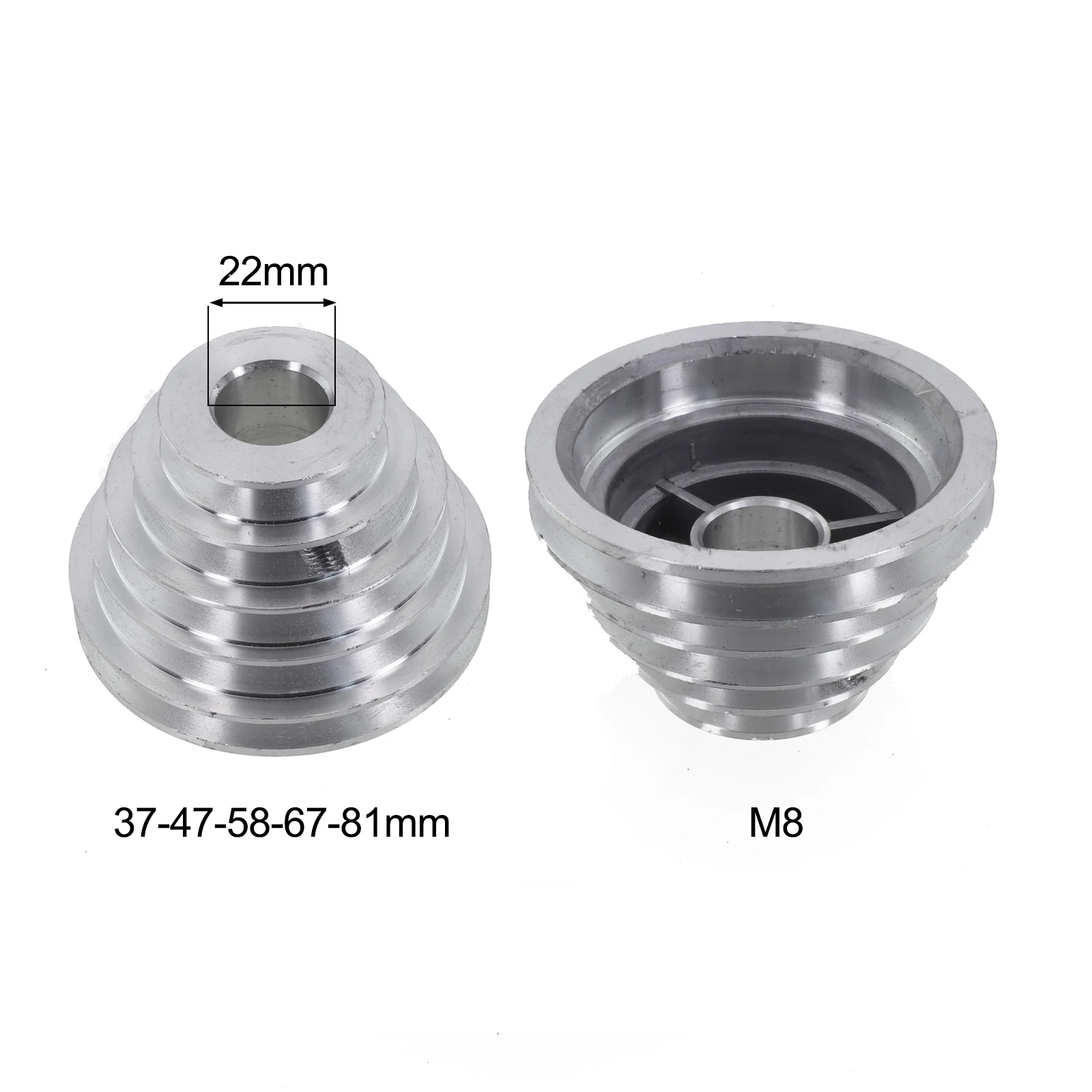 14/22mm Pulley Wheel A Type V-shaped Aluminum Replacement Silver For Benchtop Drill Press Power Tools Practical