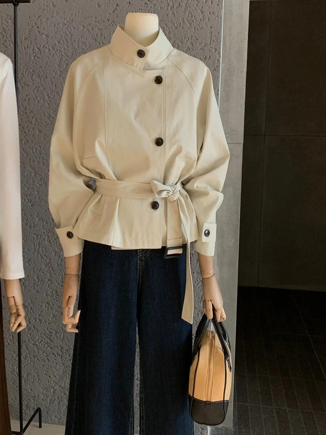 Chic Short Women's Jacket Autumn New Style Popular Korean Casual Loose Fit Polyester Fiber Long Sleeve No Filling Daily Wear