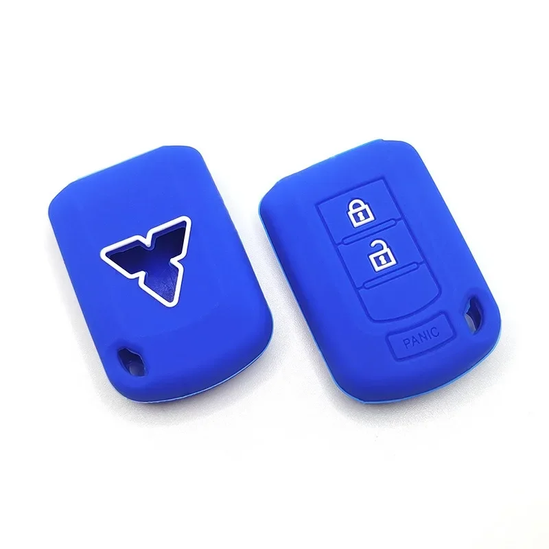 2 Buttons Silicone Car Key Case Cover For Mitsubishi ASX ASH Outlander Lancer EX Galant Pajero L200 Shell Fob Holder Accessories