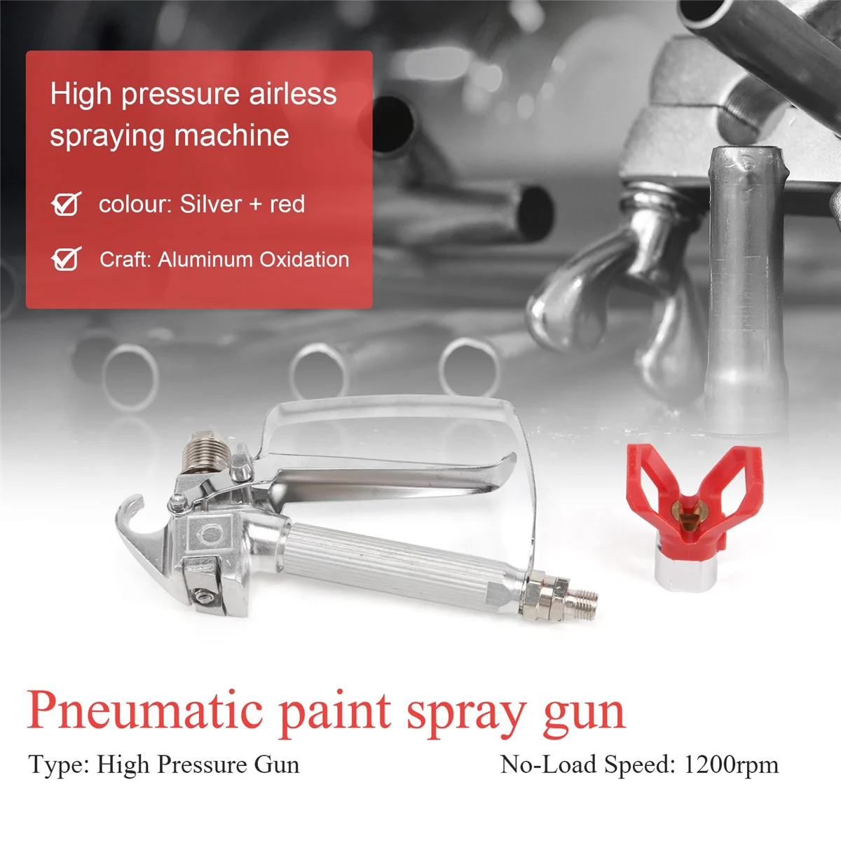 Pistolet natryskowy bezpowietrzny 3600PSI z osłoną dyszy do opryskiwacza Wagner Titan i bezpowietrznej maszyny natryskowej