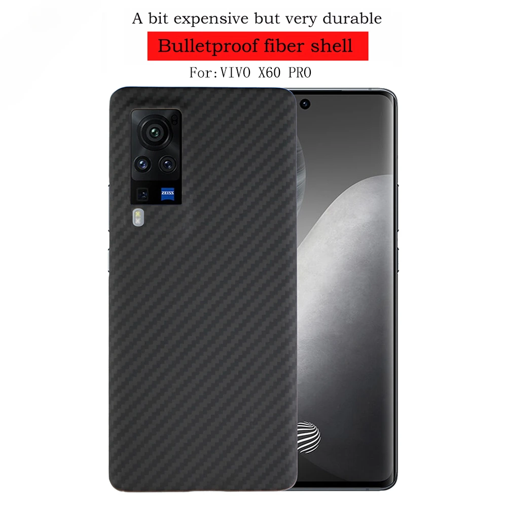 

New! Real Aramid Fiber Carbon Fiber Phone For VIVO X60 PRO 5G Ultra-thin Anti-fall Business X60 PRO Shell CASE Cover