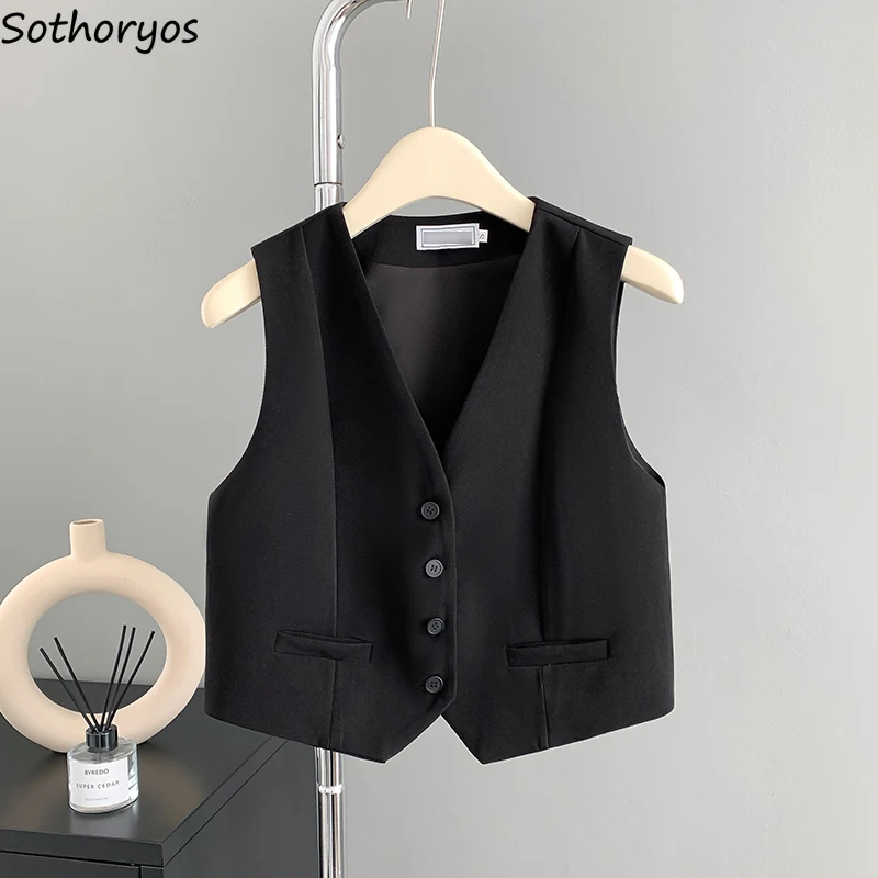 

Summer Vests for Women Coat Elegant Simple Commuter High Street Temper Office Lady Classic Breathable British Style All-match