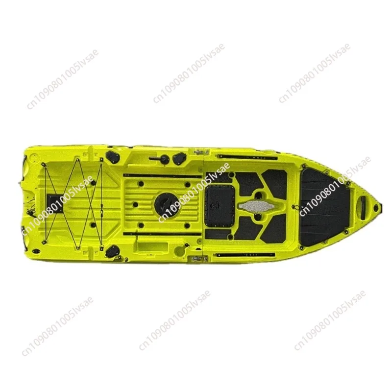 

9.5ft 1 Person Folding Plastic Boats Fishing 2 Sectional Modular Kayak With Propeller Pedal Drive and Chair
