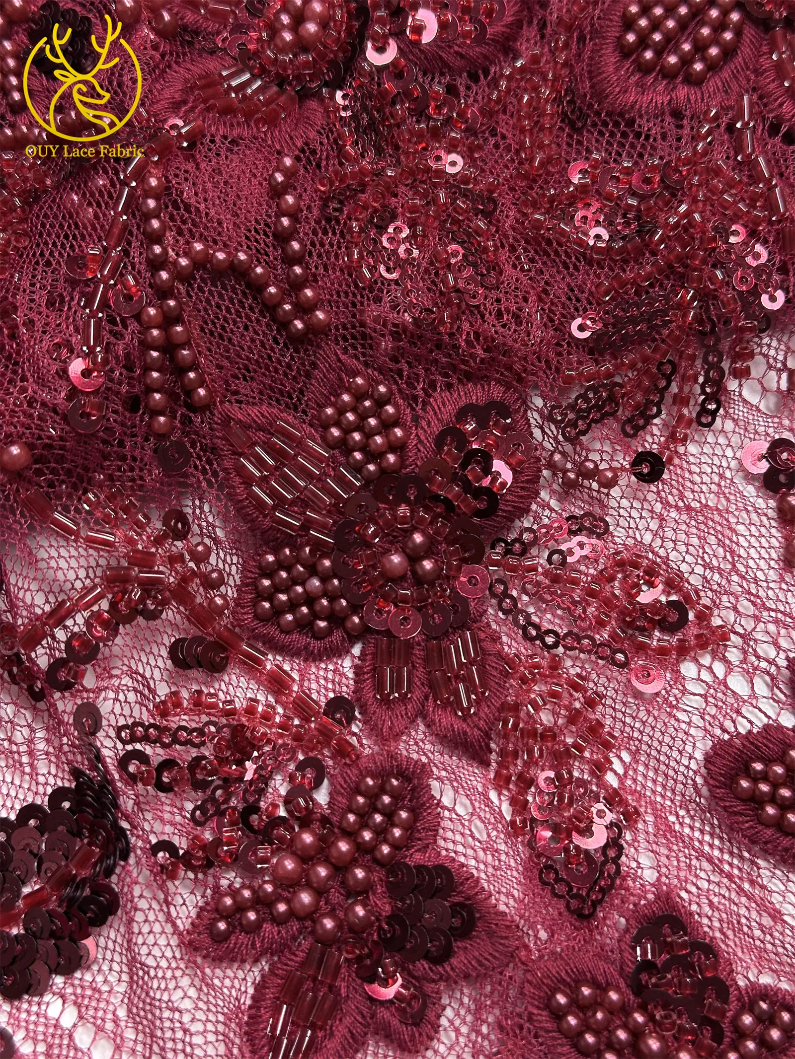 2026 Eleganter afrikanischer Perlen-Bräutigam-bestickter Spitzenstoff, 5 Yards, nigerianischer französischer Pailletten-Spitzenstoff zum Nähen von Hochzeitskleidern – Detail 24