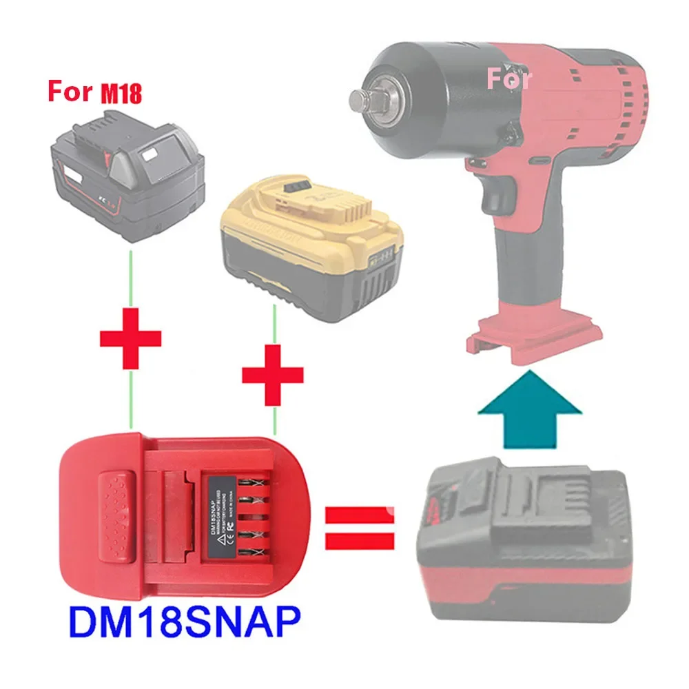 Konwerter adaptera MT18SNAP DM18SNAP do Makita do Milwaukee do M18 do baterii litowej Dewalt 18V 20V do elektronarzędzi zatrzaskowych