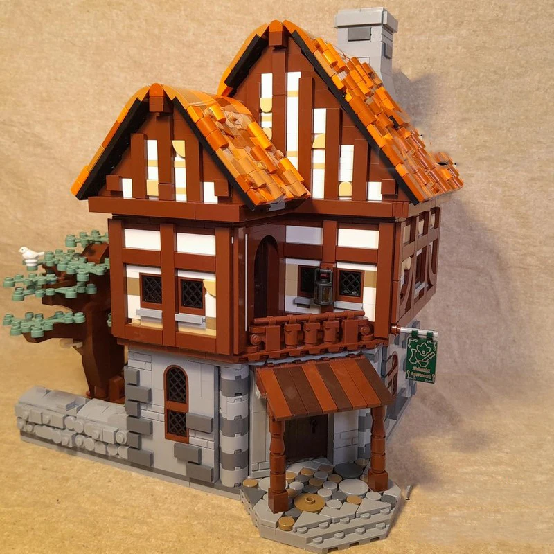 Château médiéval modèle Moc blocs de construction vaisseau spatial galactique modèle technologie briques noël bricolage assemblage jouets Construstion