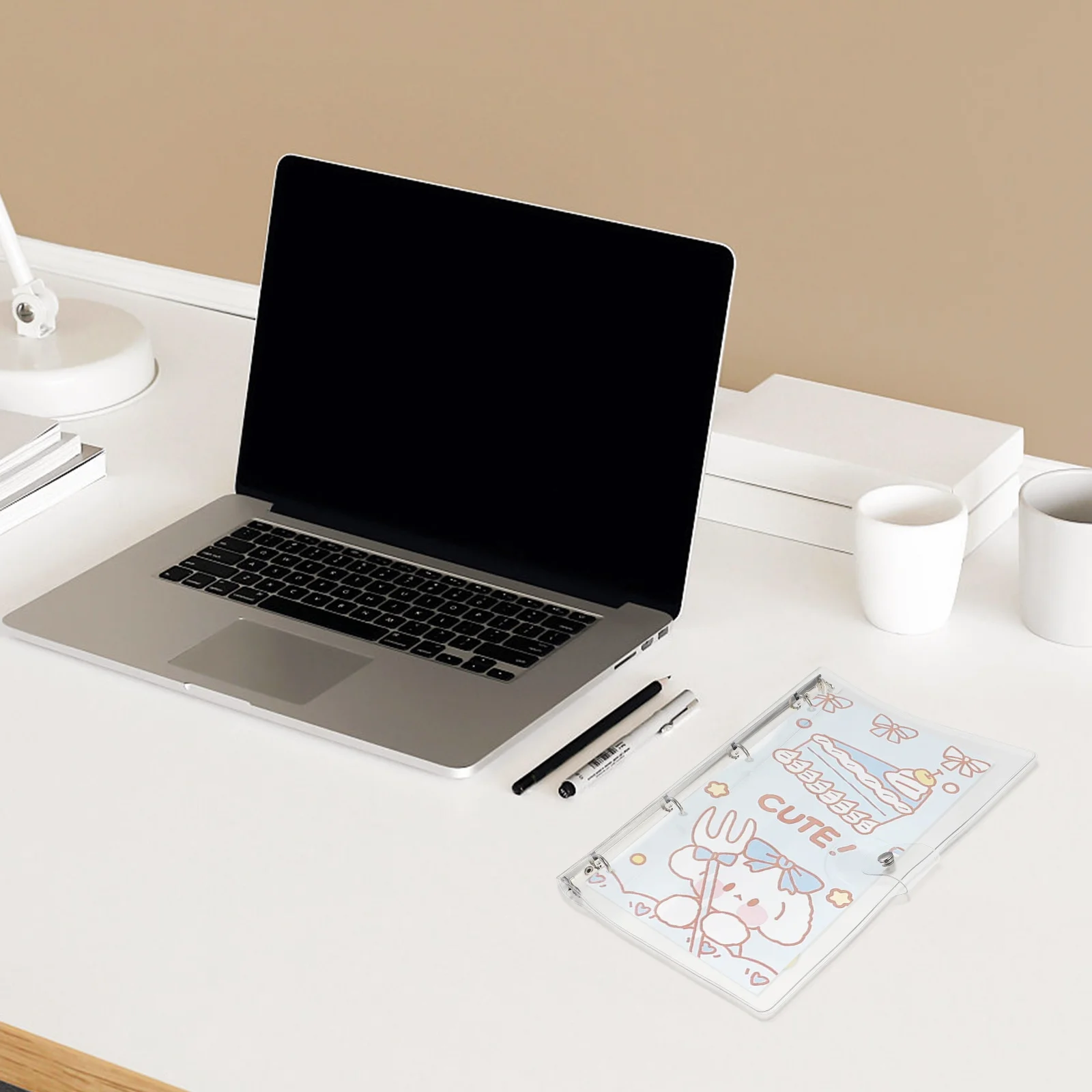 Durchsichtiger Kunststoff-Notizbucheinband, A4, lose Blätter, Sammelalbum, Muschel, Planer, Organizer, Schule, Büro, Bindemittel