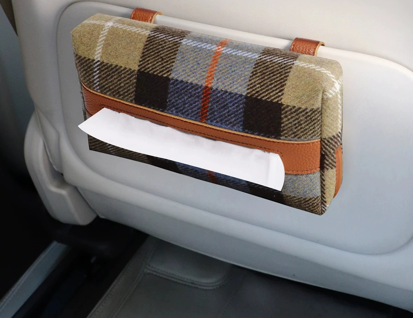 Car Sun Visor Tissue Box British Style Multi Functional Clip On Auto Napkin Holder Interior Storage Organizer