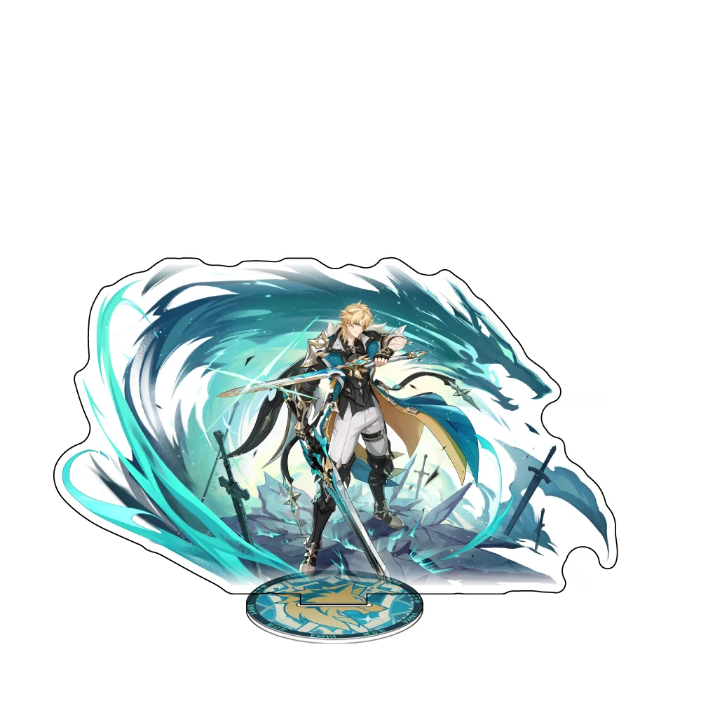 Anime Genshin Impact Figur VARKA ZIBAI Acryl-Standmodell 1 Stück Schreibtisch-Deko Stehende Figur Geschenk für Spielfans