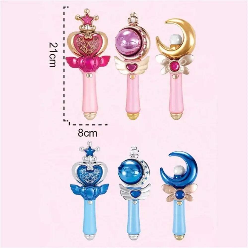 Bacchetta Magica LED per Bambine, Bacchetta da Principessa con Musica, Bacchetta Luminosa da Fata Lunare, Bastoncino Luminoso Cartoon, Accessori per Feste