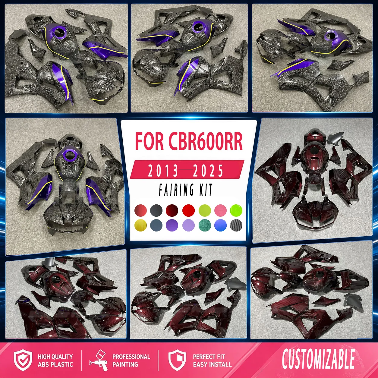 For HONDA CBR600RR 2013-2025 Fairings Accessories Injection Motorcycle Modification 13-25 CBR 600 RR Fairing Kit