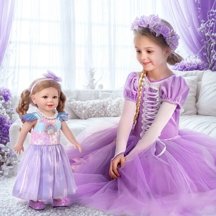 Newest 18 Inch Realistic Solid Vinyl Lifelike Reborn Baby Princess Girl Doll Full Length Soft Toy Model Toy Set