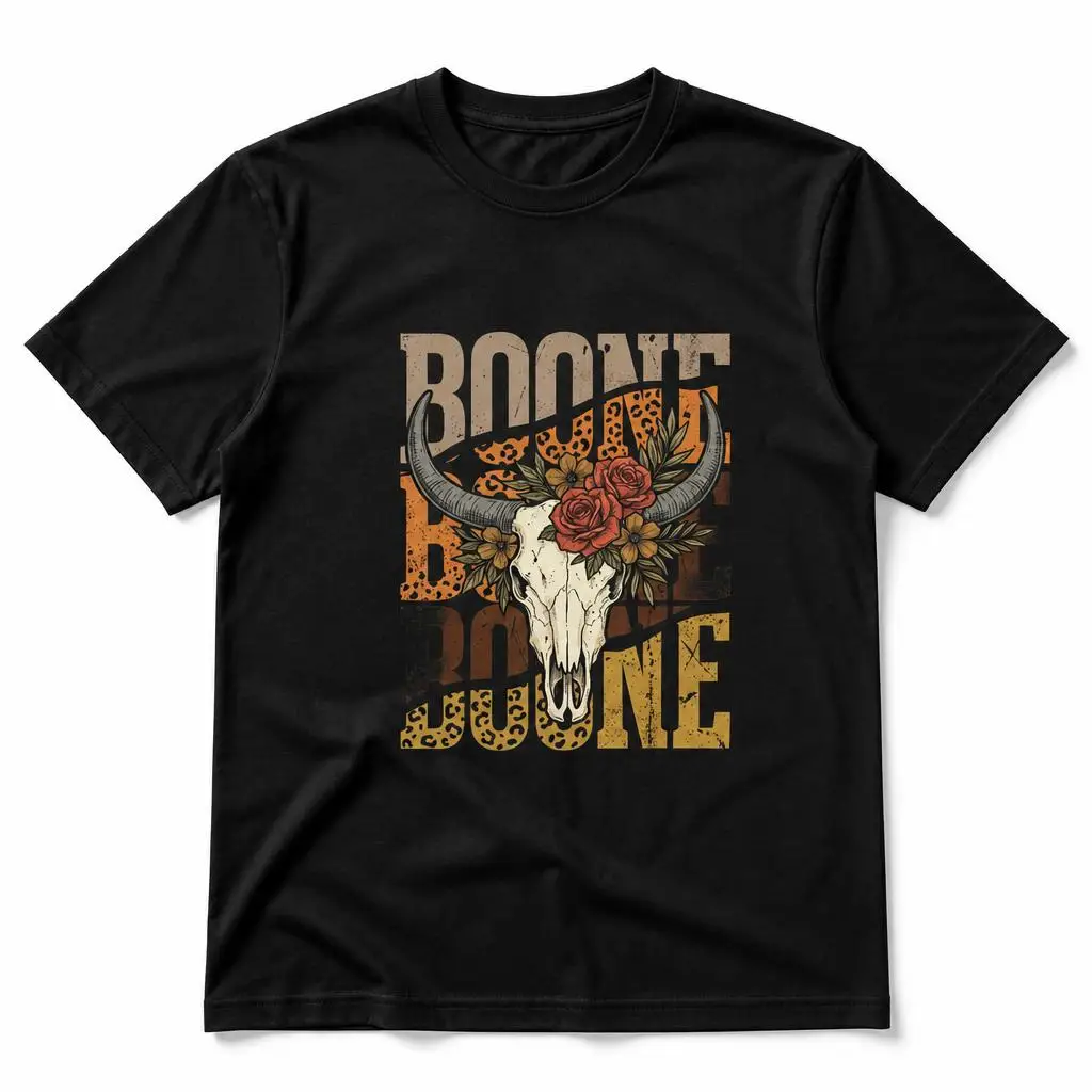 Boone Vintage Design Men T Shirt 100% Cotton Clothing Fun Short Sleeve Tee Gift T-Shirts