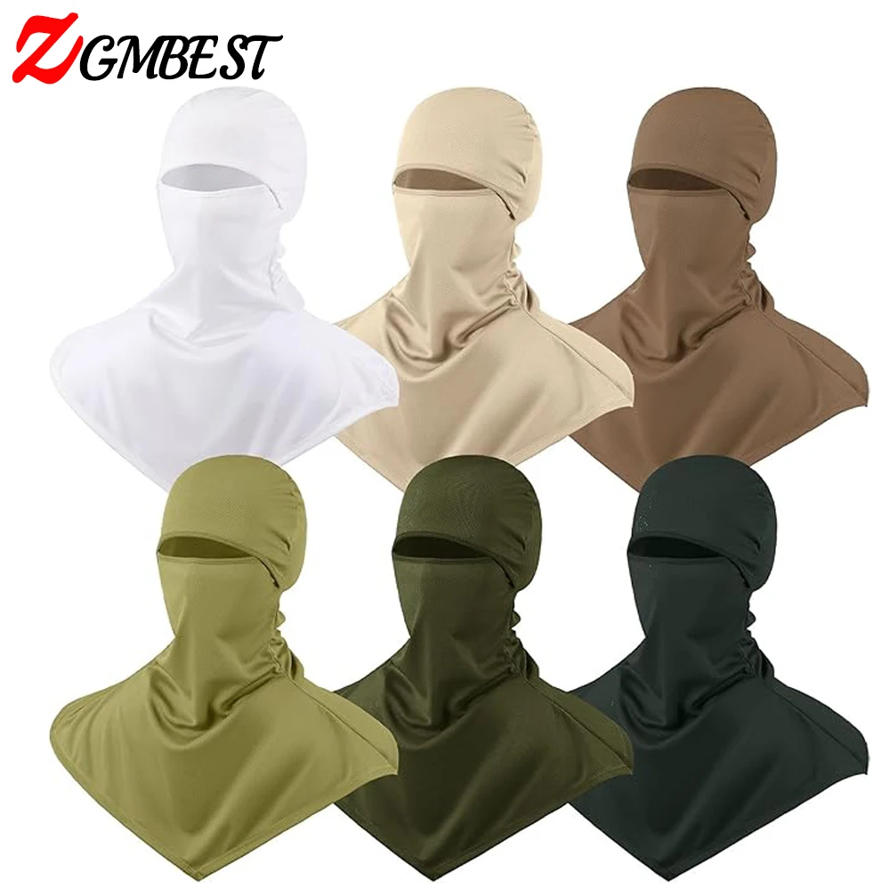Pasamontañas Mascarilla Protección UV Transpirable Cuello largo cubre Bandana Ciclismo Pesca Senderismo Esquí Moto Casco para hombres y mujeres