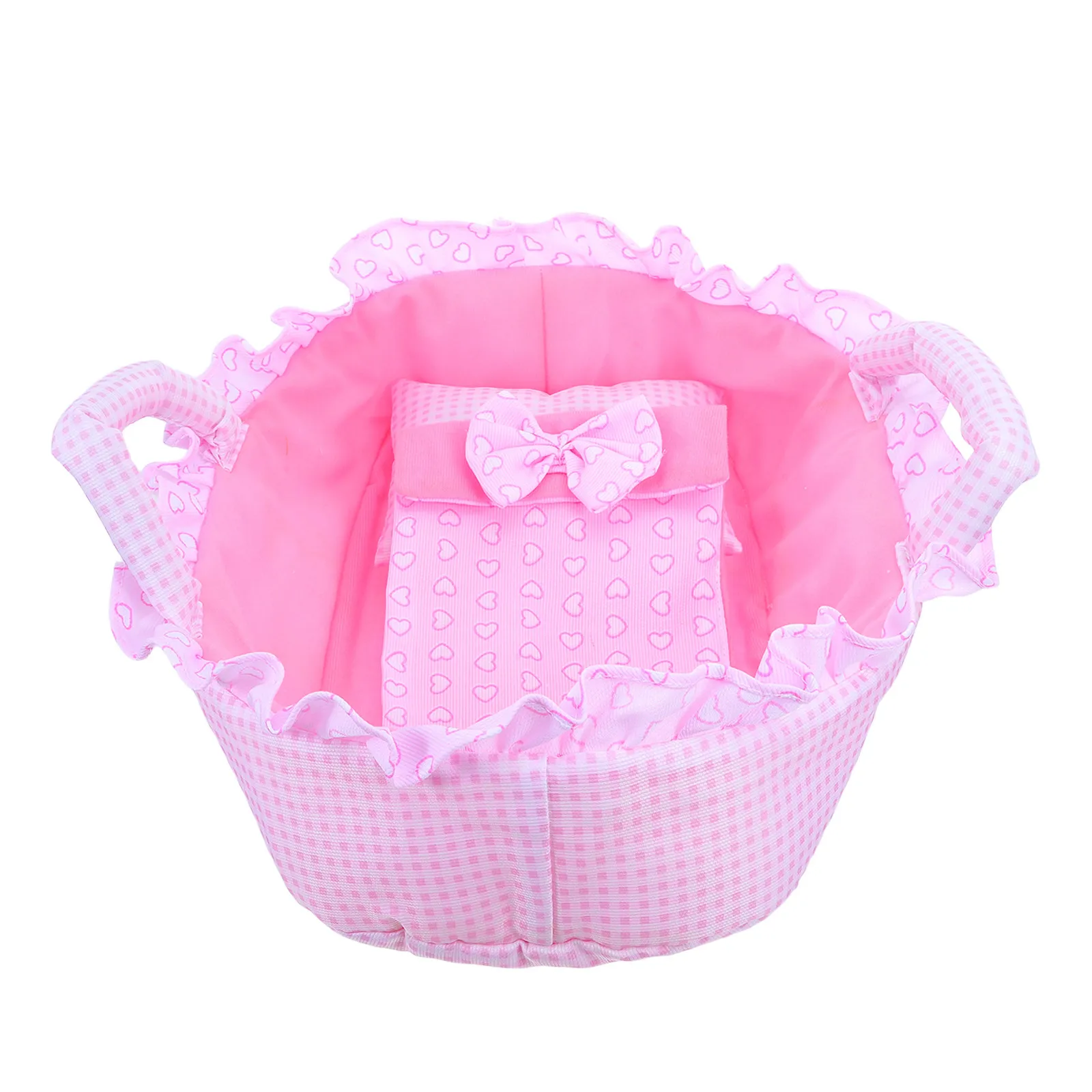 

Портативная люлька-переноска для кукол-реборнов 35 см, подушка-плед, мини-кроватка, мебель для кукольного домика