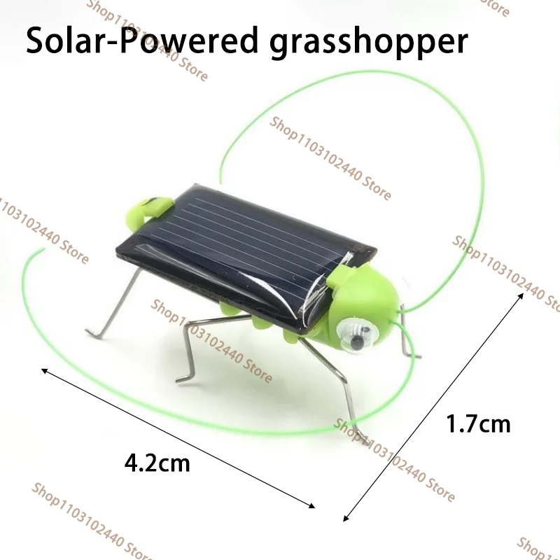 Brinquedo robô gafanhoto solar, presente educacional de insetos em movimento moventes movidos a energia solar para crianças, quebra-cabeça científico engraçado, sem necessidade de baterias