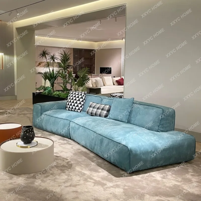 

Угловой диван L-образной формы из матовой ткани, особой формы, в стиле «Допамин», большой, черный, из кожи «Коровья кожа»