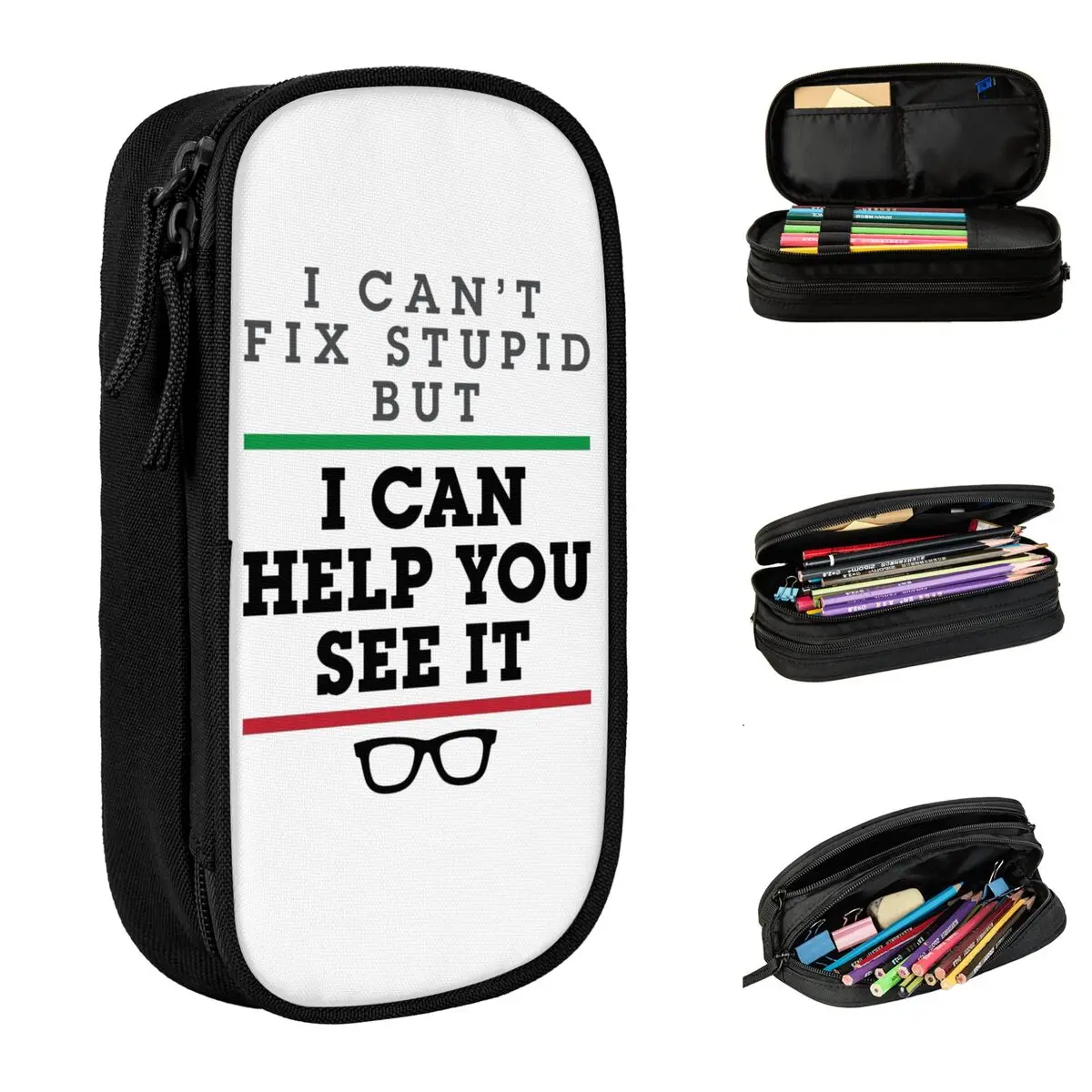 Funny Optometrist Pencil Cases Eye Exam Chart Pencilcases Pen for Student Large Storage Pencil Bags Office Gifts Stationery