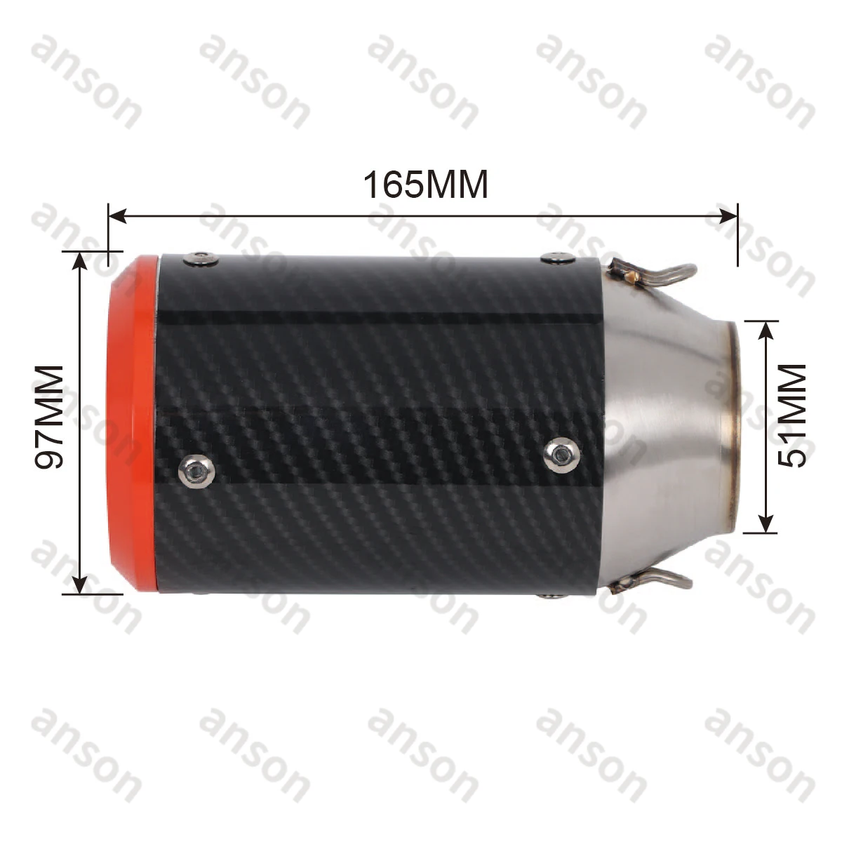 AR العادم الخمار الانزلاق على ZX6R نينجا 500 جروم 125 Z900 العادم الهروب الخمار الأنابيب تعديل ل 51 مللي متر كاتم الصوت القصير #5