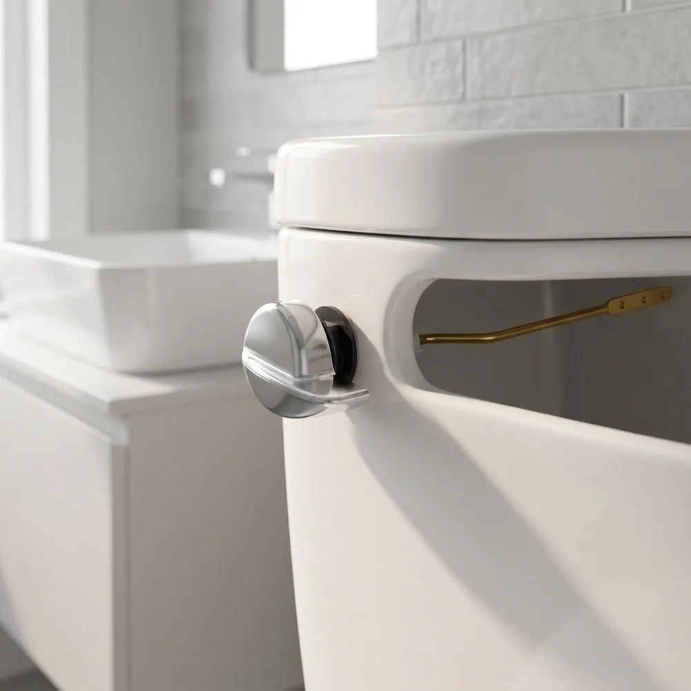 Replacement Handle Kit for Side-Mount Toilet Tanks ABS Material Construction Supports Repeated Daily Operation