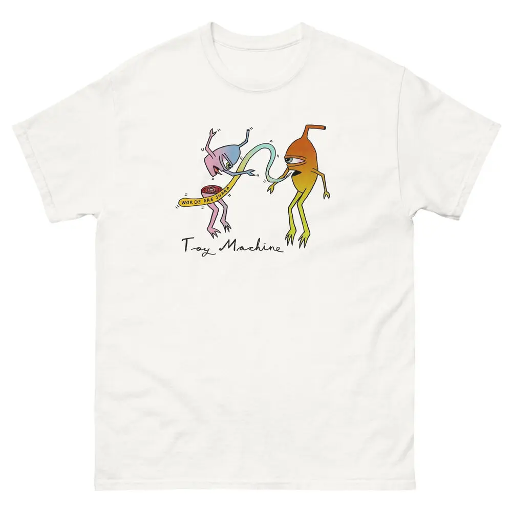 Toy machine shop words are sharp skateboarding T-shirt High Quality 100%Cotton Short Sleeve