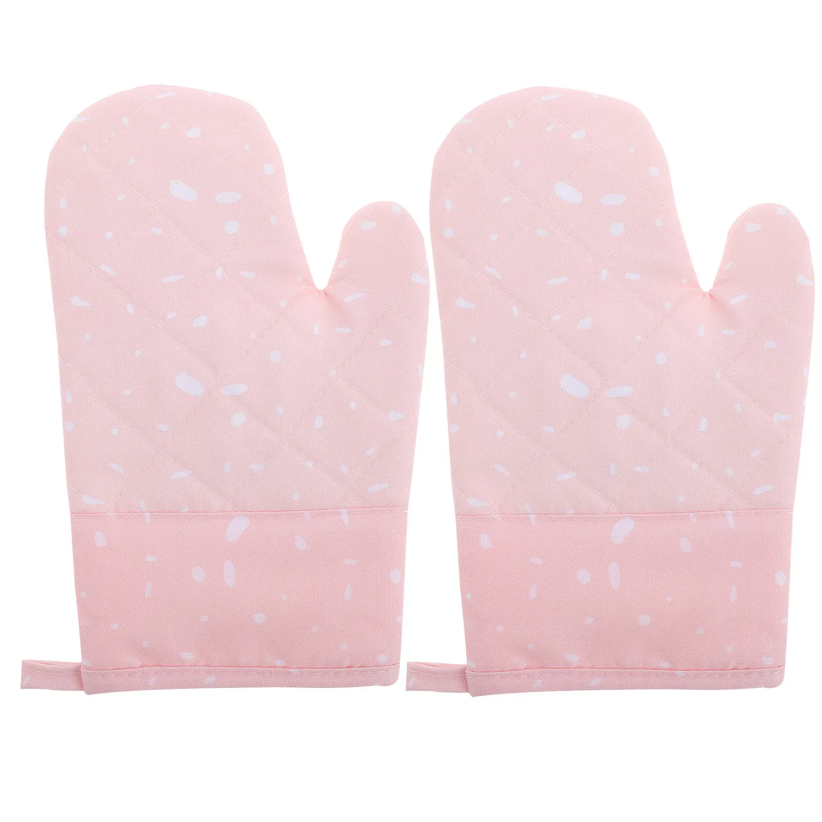 

2Pcs Microwave Oven Gloves Thickened Heat Resistant Silicone Non-Slip Baking Cooking Gloves for Kitchen Air Fryer Bbq